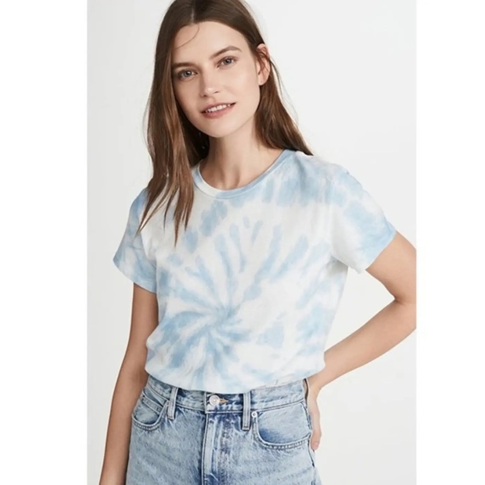Reformation Sky Blue Tie-Dye Short Sleeve Tee